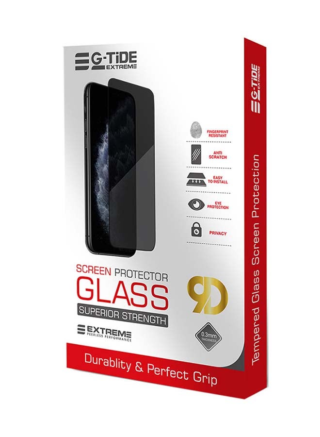 جي تايد إكستريم لاصقة حماية للشاشة من الزجاج المقوى للحفاظ على الخصوصية لهاتف آيفون SP12PMX . شفاف/ أسود - Image 5