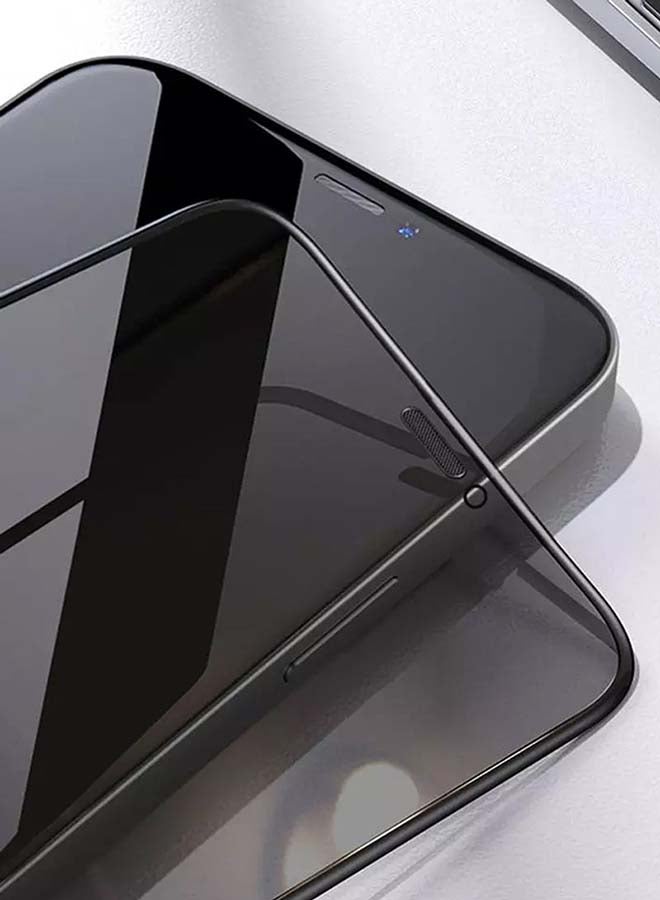 جي تايد إكستريم لاصقة حماية للشاشة من الزجاج المقوى للحفاظ على الخصوصية لهاتف آيفون SP12PMX . شفاف/ أسود - Image 2