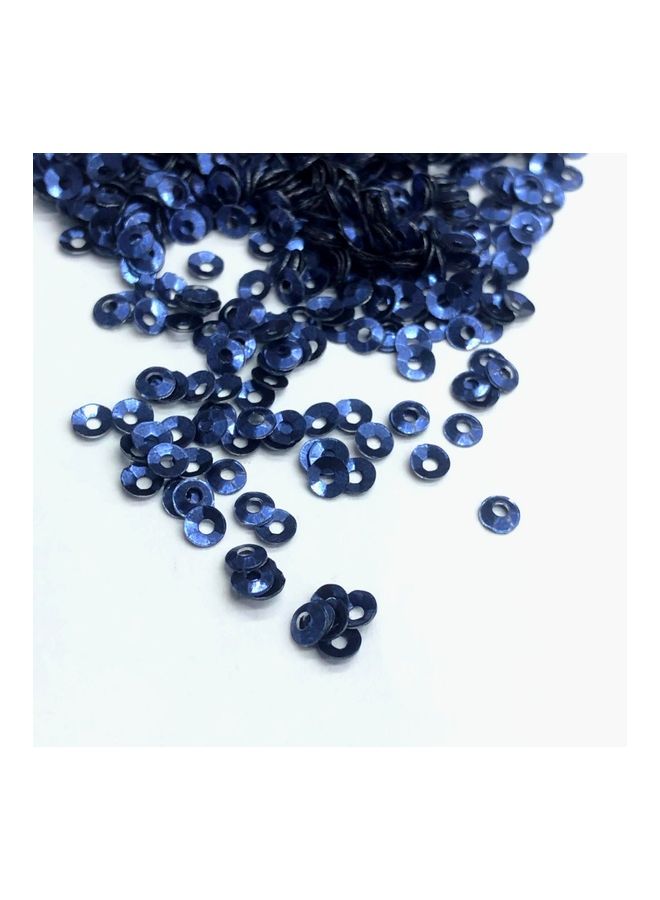 Round Cup Loose Sequins- 100 Gram Blue - Image 2