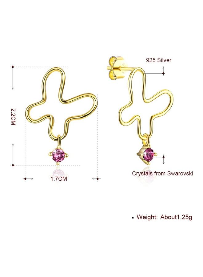 Generic - 925 Sterling Silver Butterfly Studs - Image 1