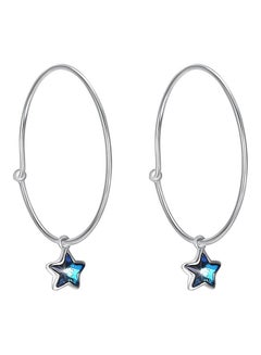 925 Sterling Silver Crystal Hoops