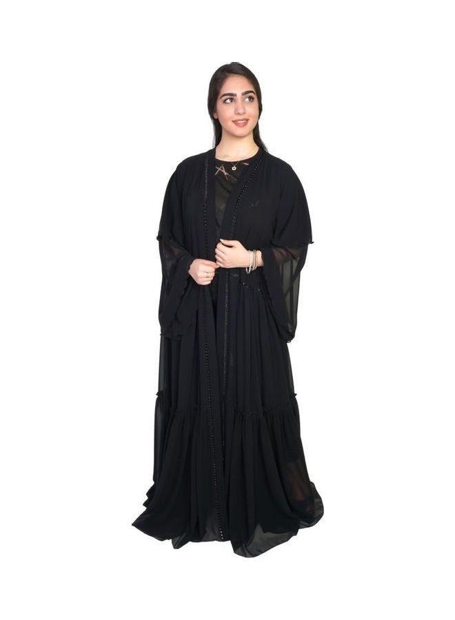 عباية كاجوال مريحة وعصرية أسود - Image 1