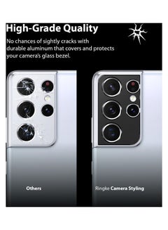 Ringke Aluminium Frame Camera Lens Protector Compatible with Samsung Galaxy S21 Ultra Black  - Image 3