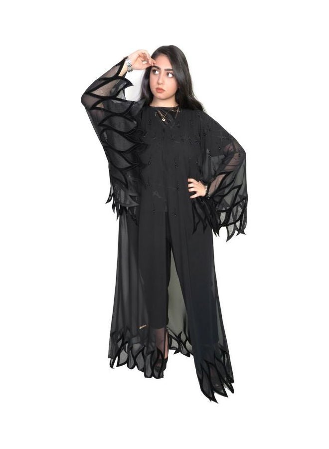 عباية كاجوال مريحة وعصرية أسود - Image 1