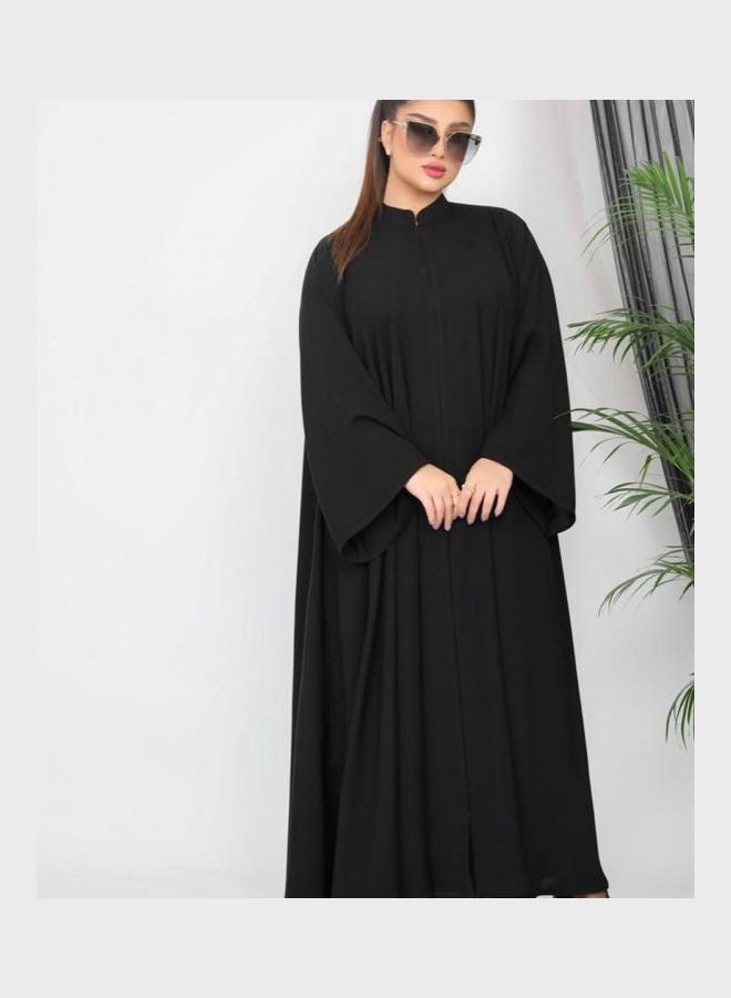 عباية كاجوال مريحة وعصرية أسود - Image 4