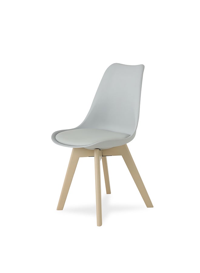 homes r us - Fraser Dining Chair Grey/Beige 52x48.5x82cm - Image 1