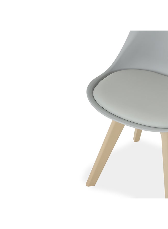 homes r us - Fraser Dining Chair Grey/Beige 52x48.5x82cm - Image 1