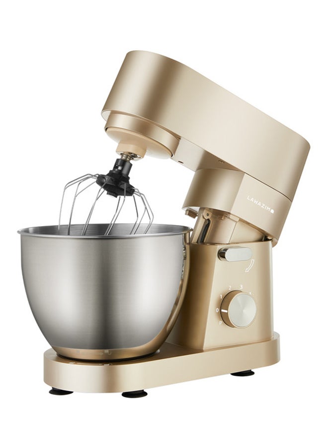 LAWAZIM Electric Dough Stand Mixer With Bowl 5.5 L 1200 W 05-2160-01 Gold  - Image 2