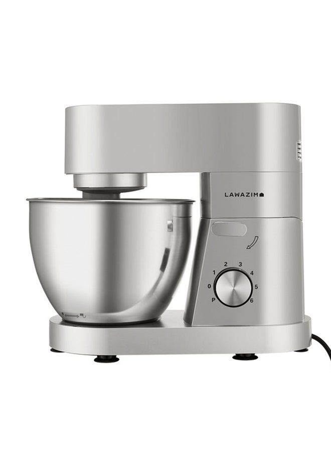 LAWAZIM Electric Dough Stand Mixer With Bowl 5.5L 1200W 5.5 L 1200 W 05-2160-02 Silver  - Image 1
