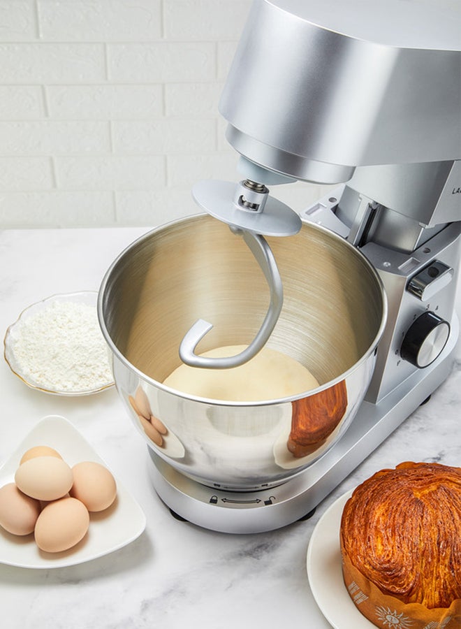 LAWAZIM Electric Dough Stand Mixer With Bowl 5.5L 1200W 5.5 L 1200 W 05-2160-02 Silver  - Image 5