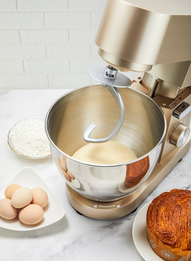 LAWAZIM Electric Dough Stand Mixer With Bowl 5.5 L 1200 W 05-2160-01 Gold  - Image 5