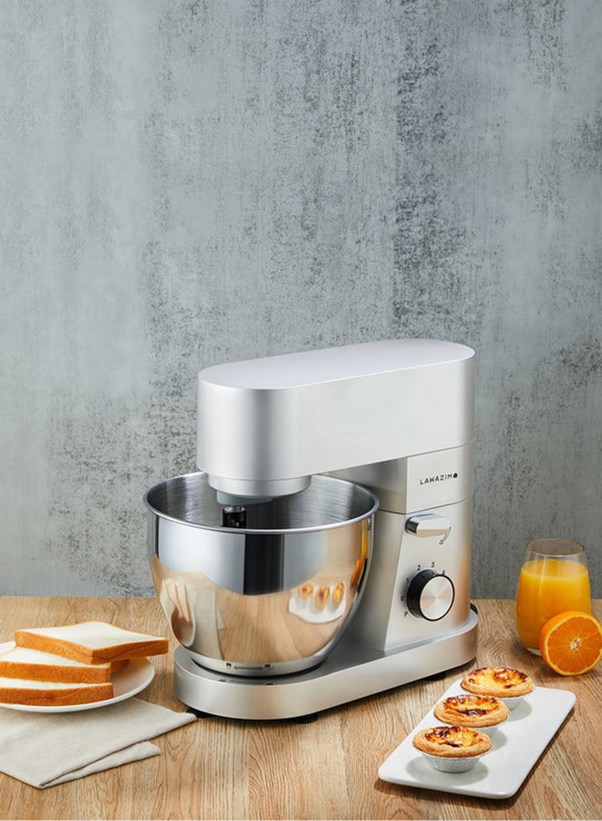 LAWAZIM Electric Dough Stand Mixer With Bowl 5.5L 1200W 5.5 L 1200 W 05-2160-02 Silver  - Image 3
