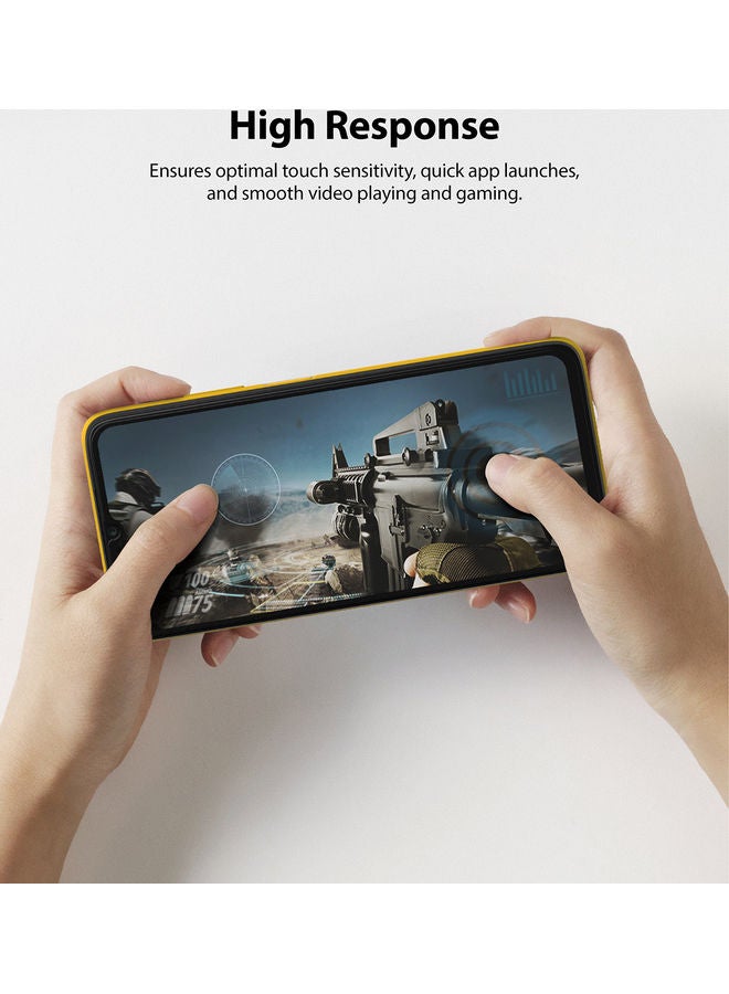 Ringke - Invisible Defender Tempered Glass For Xiaomi Poco M3 Black/Clear - Image 1