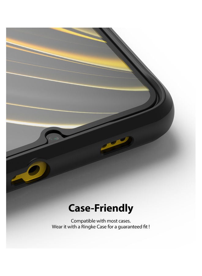 Ringke - Invisible Defender Tempered Glass For Xiaomi Poco M3 Black/Clear - Image 1