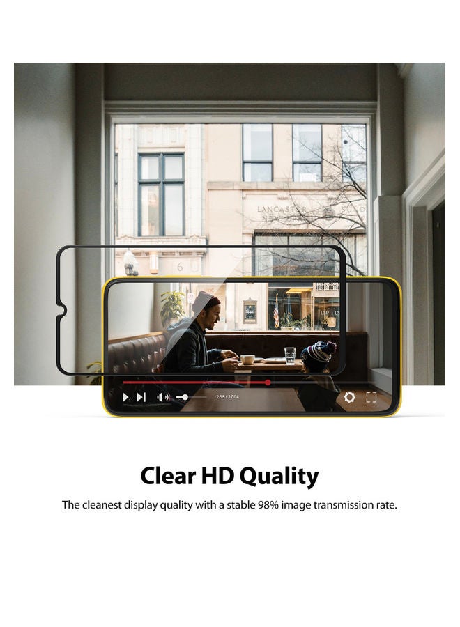 Ringke - Invisible Defender Tempered Glass For Xiaomi Poco M3 Black/Clear - Image 1