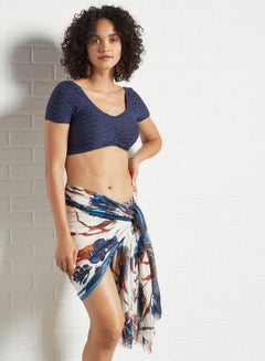 trendyol Textured Bikini Top Navy  - Image 2
