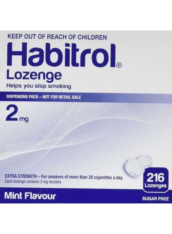 NOVARTIS Habitrol Nicotine Lozenge Mint Flavor 216 Lozenges (2mg)  - Image 1