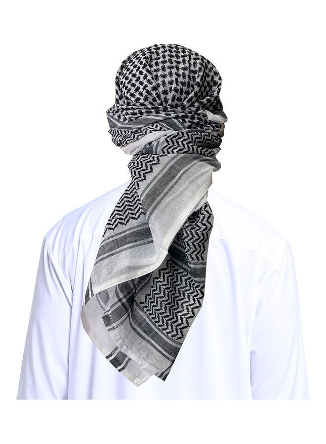 Generic Handmade Polyester Headscarf Black/Grey  - Image 2