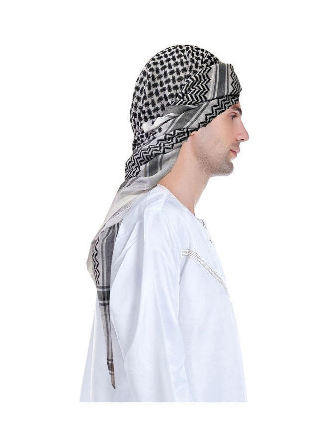 Generic Handmade Polyester Headscarf Black/Grey  - Image 1