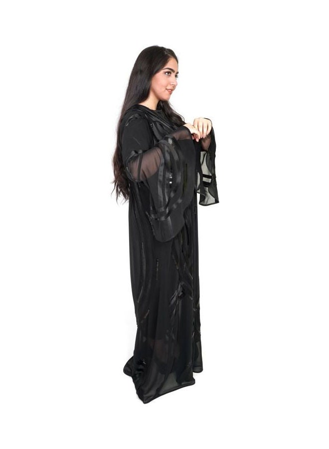عباية كاجوال مريحة وعصرية أسود  - Image 2