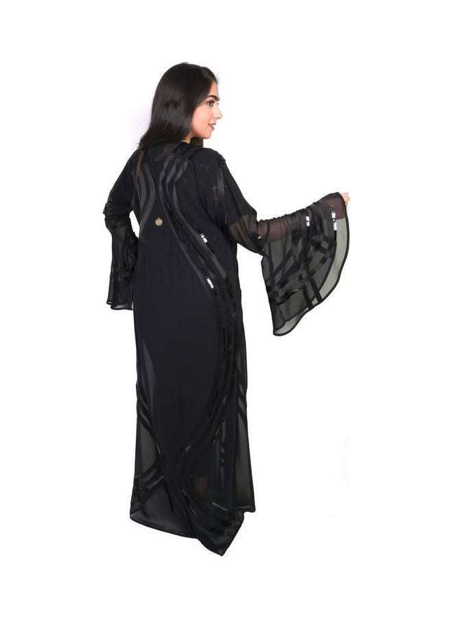 عباية كاجوال مريحة وعصرية أسود  - Image 3