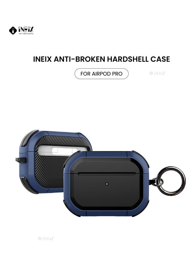 INEIX Protective Case With Ring Holder For Apple AirPods Pro Blue/Black - Image 1