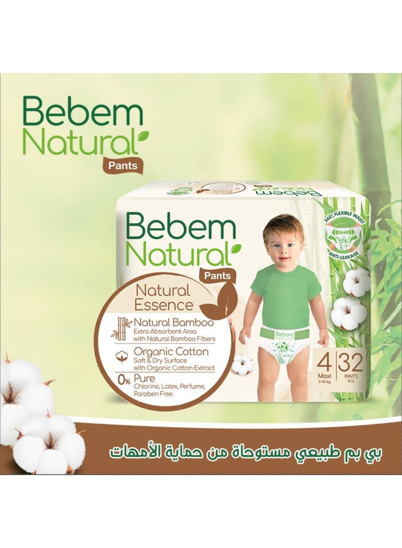 Bebem - 32-Piece Maxi Natural Pants Diaper Size 4 Twin 9-14 Kg - Image 1