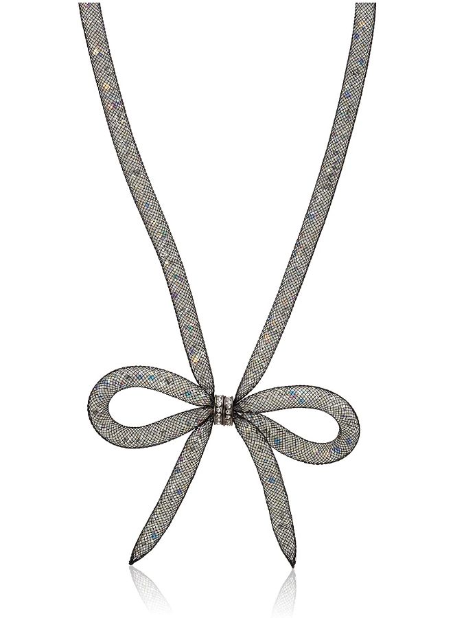 Betsey Johnson Mesh Bow Necklace  - Image 1