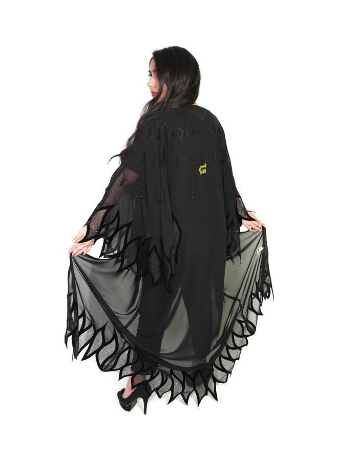 Stylish Comfortable Casual Abaya Black - Image 3