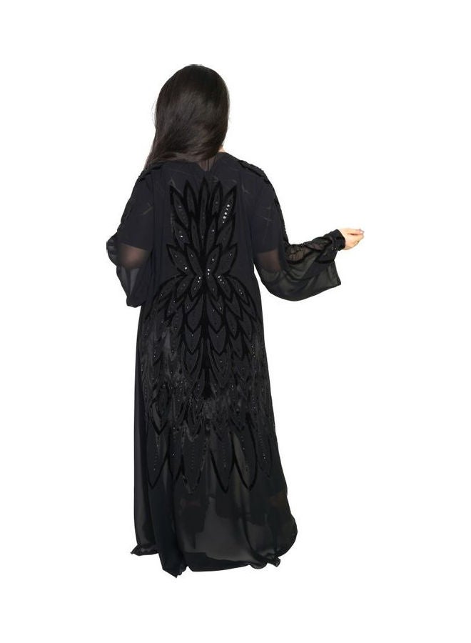 عباية كاجوال مريحة وعصرية أسود  - Image 3