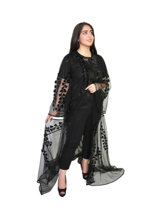 عباية كاجوال مريحة وعصرية أسود - Image 1