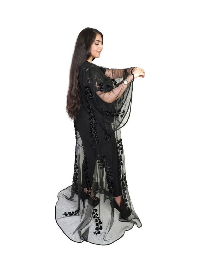عباية كاجوال مريحة وعصرية أسود - Image 2