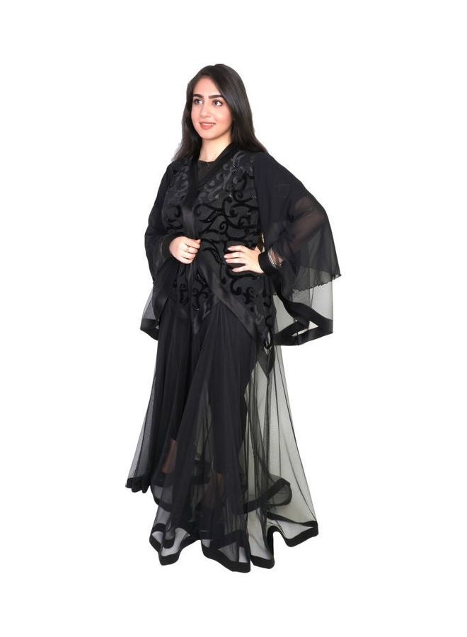عباية كاجوال مريحة وعصرية أسود  - Image 2