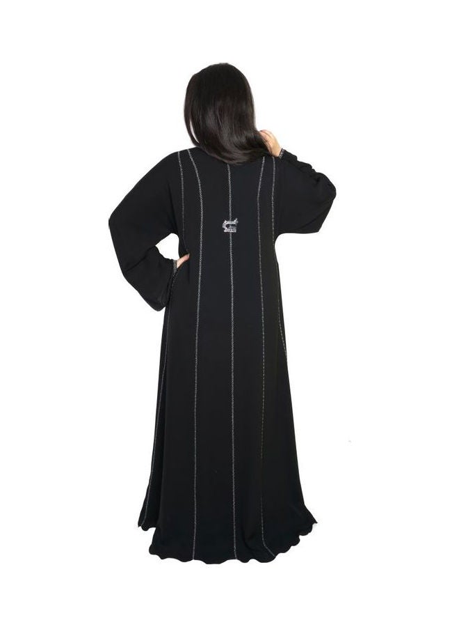 عباية عصرية أنيقة أسود - Image 2