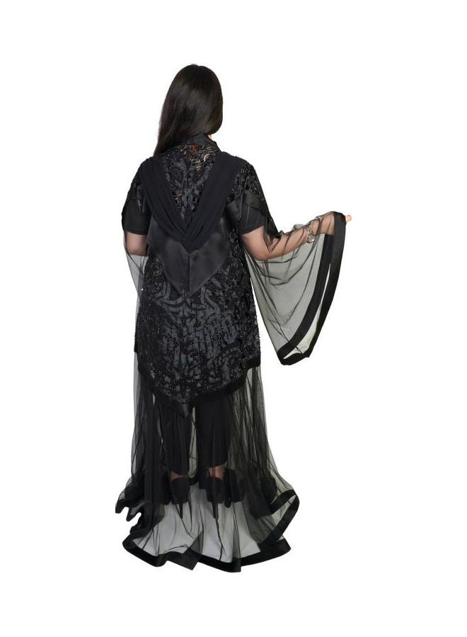 عباية كاجوال مريحة وعصرية أسود  - Image 3