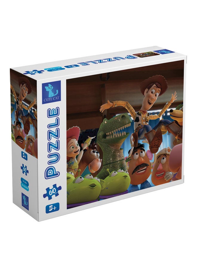 كيوت كات لعبة تركيب الصور الكلاسيكية مستوحاة من فيلم "Toy Story" للأطفال من 60 قطعة" Mسم