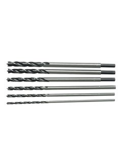 Sparta 6 Piece Cylindrical Shank Wood Drill Set Silver 