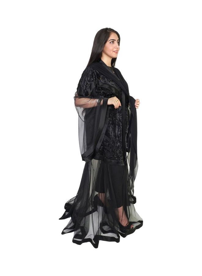 عباية عصرية أنيقة أسود  - Image 3