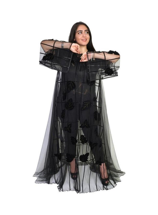 عباية كاجوال مريحة وعصرية أسود - Image 1