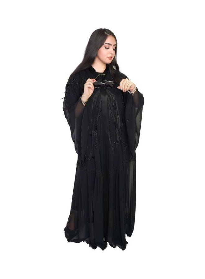 عباية كاجوال مريحة وعصرية أسود  - Image 1