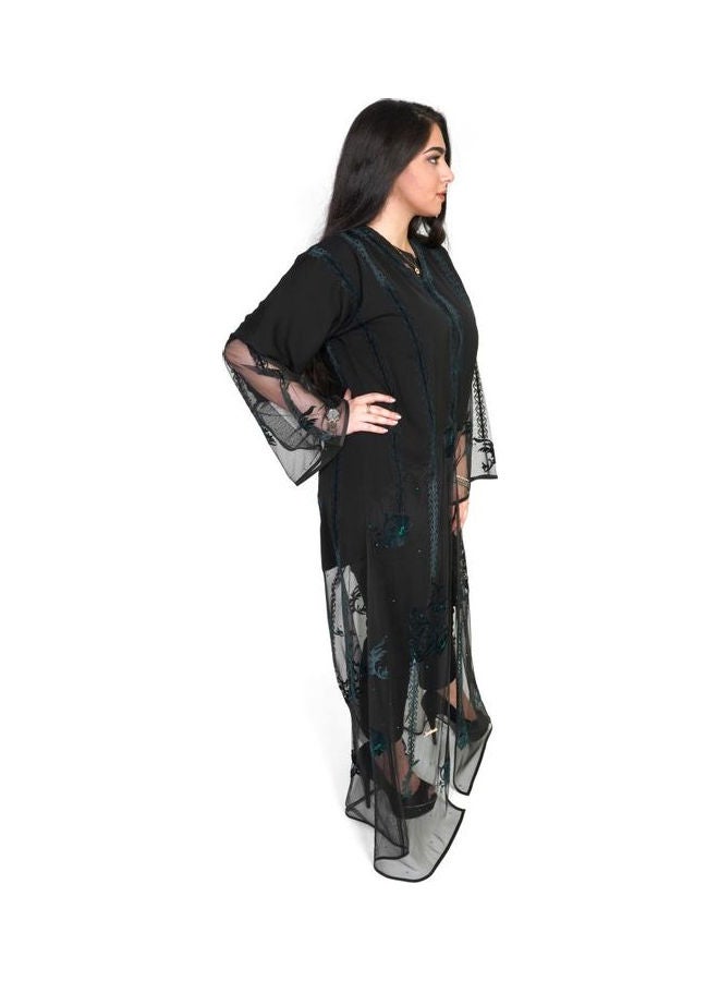 Modern Stylish Abaya Black - Image 3