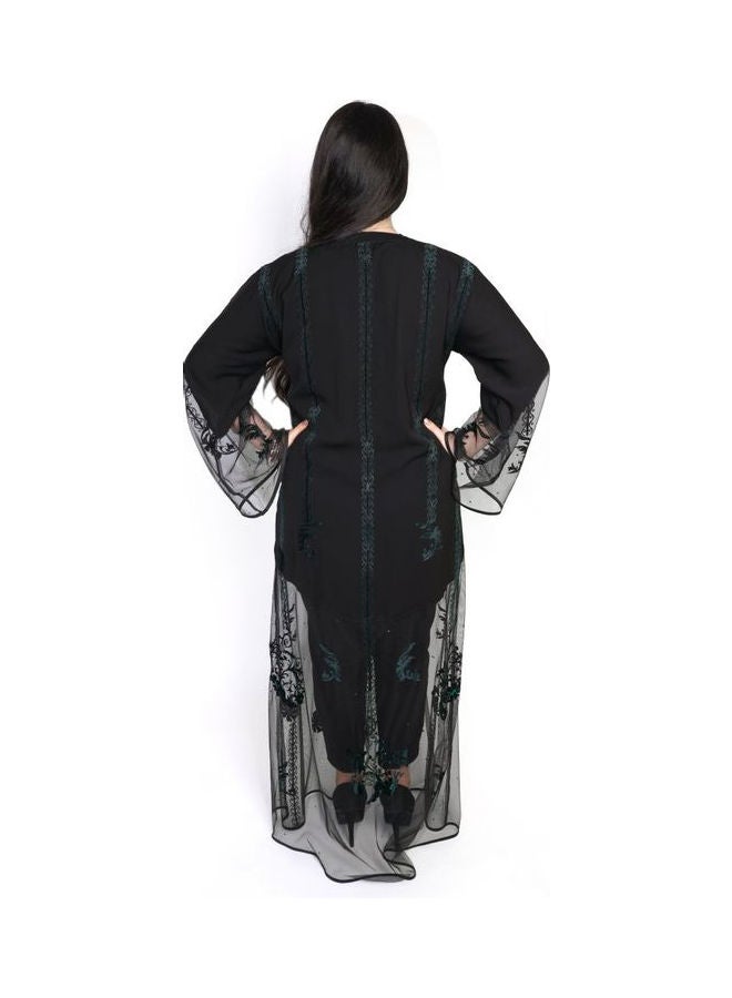 Modern Stylish Abaya Black - Image 2