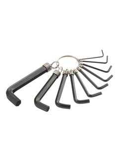 10-Piece Inbus Wrench Hex Set Black 1.5-10mm