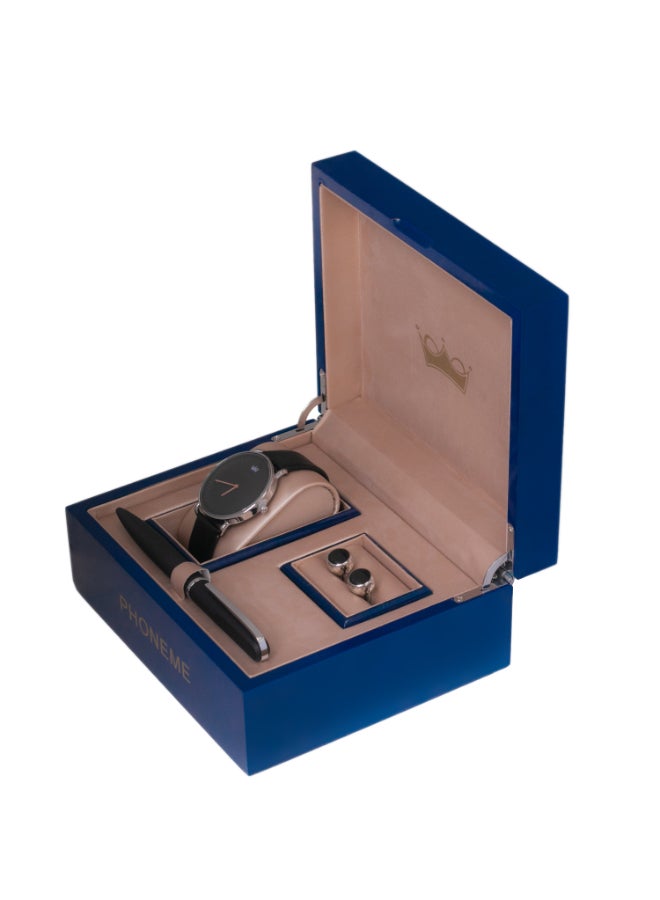 phoneme Special Set Of Cufflinks Watch And Pen  - Image 2