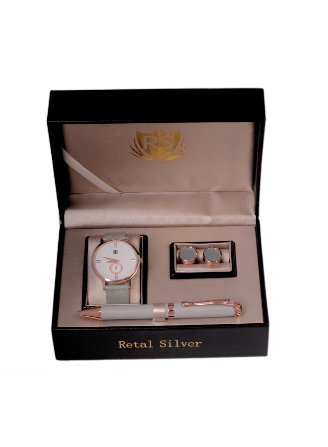 RS Special Set Of Cufflinks Watch And Pen  - Image 1