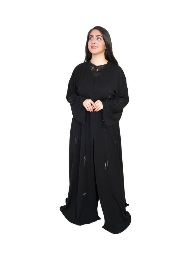 عباية كاجوال مريحة وعصرية أسود - Image 1