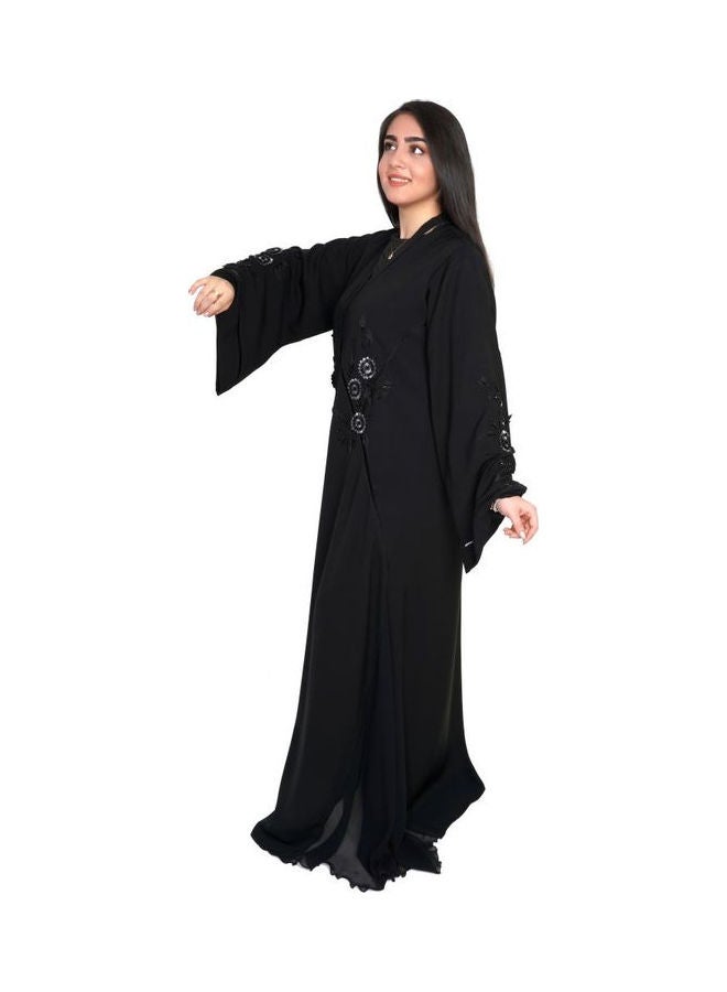 Modern Stylish Abaya Black - Image 3