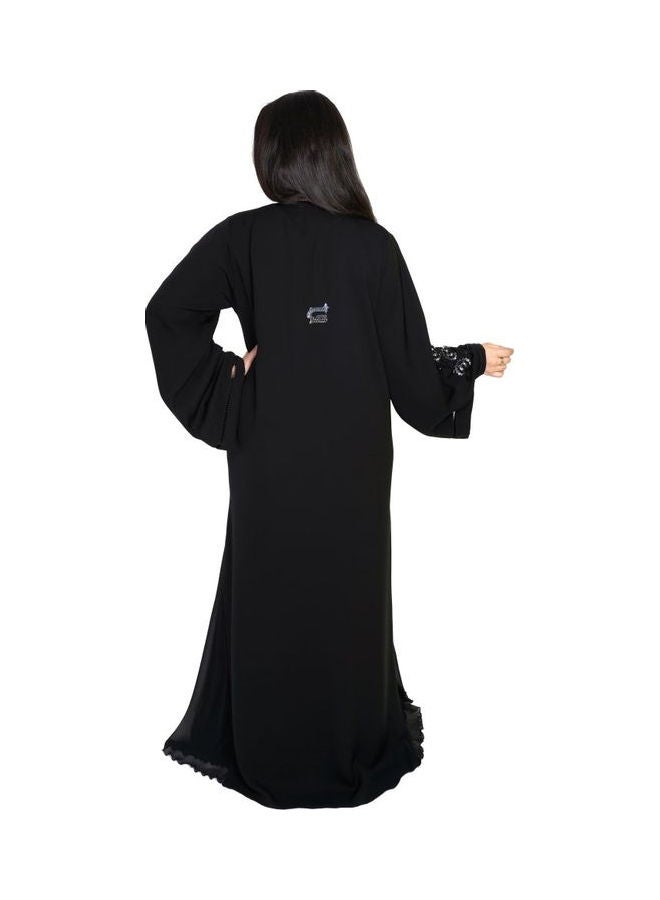 Modern Stylish Abaya Black - Image 2