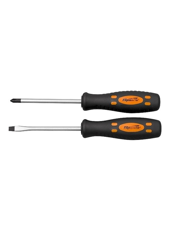 Sparta 2-Piece Screwdriver Set Orange/Silver/Black 262x88x33mm 