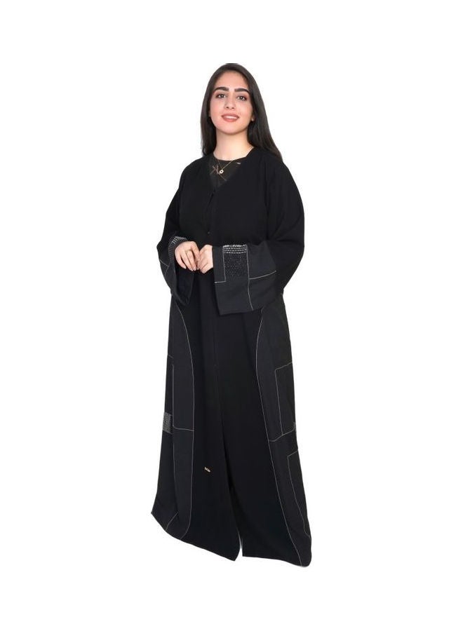 عباية كاجوال مريحة وعصرية أسود - Image 1